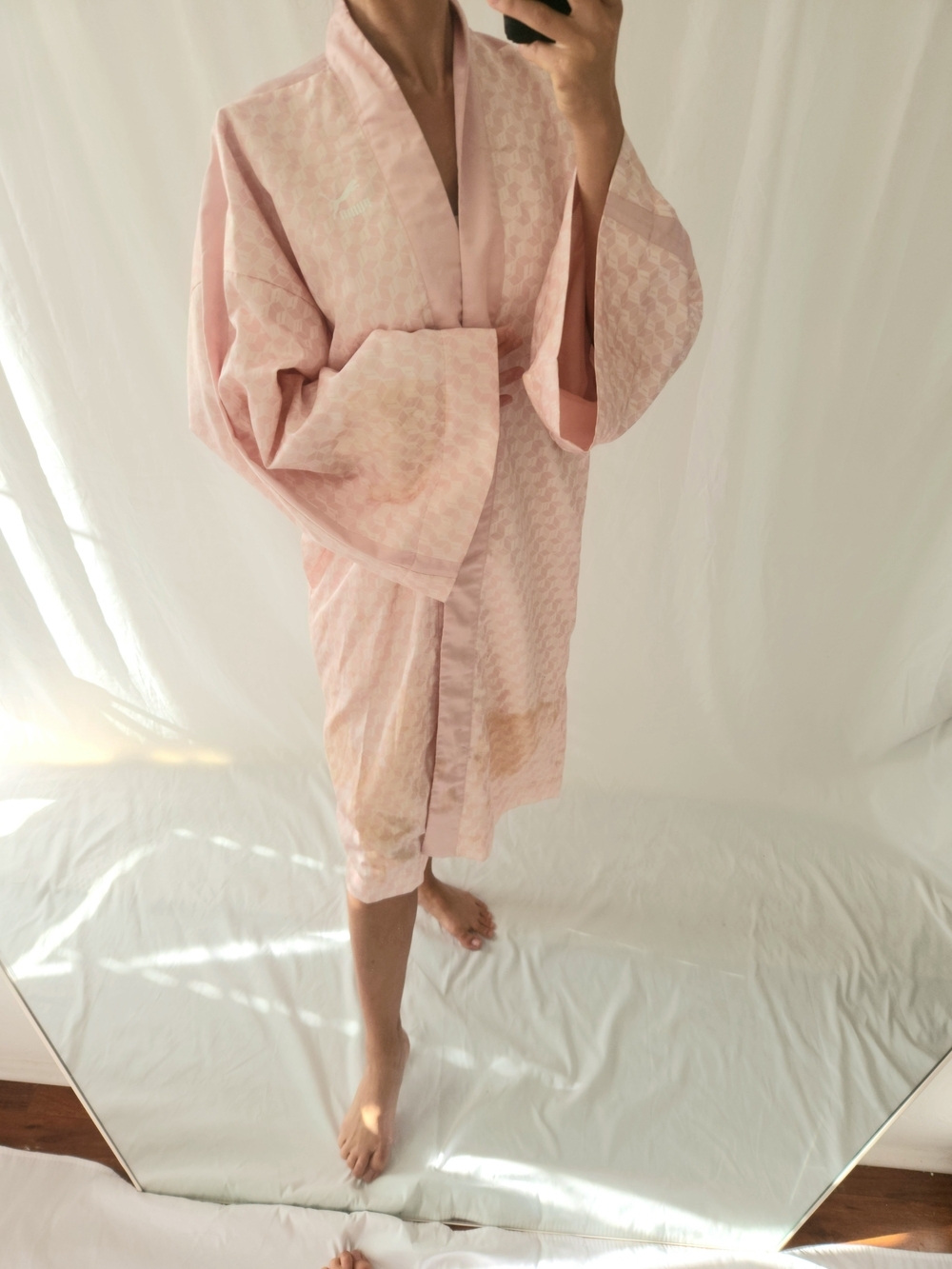 Puma Limited Edition Exclusive Rare Light Pink Kimono-Style Robe